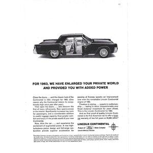 1968 Lincoln Continental Ford Motor Company ADVERT 1960s Vintage Print Ad 9 in